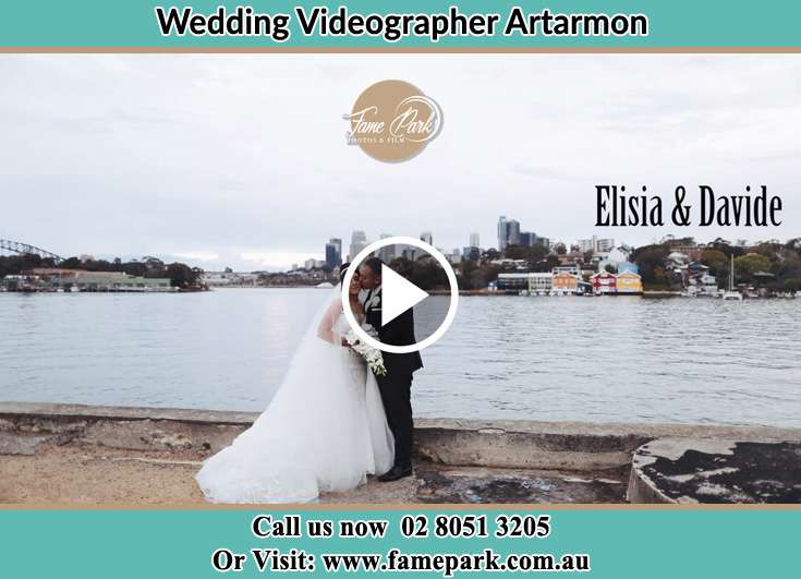 Bride and Groom near the shores Artarmon NSW 2064