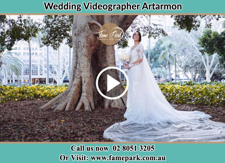 Bride already prepared under the tree Artarmon NSW 2064