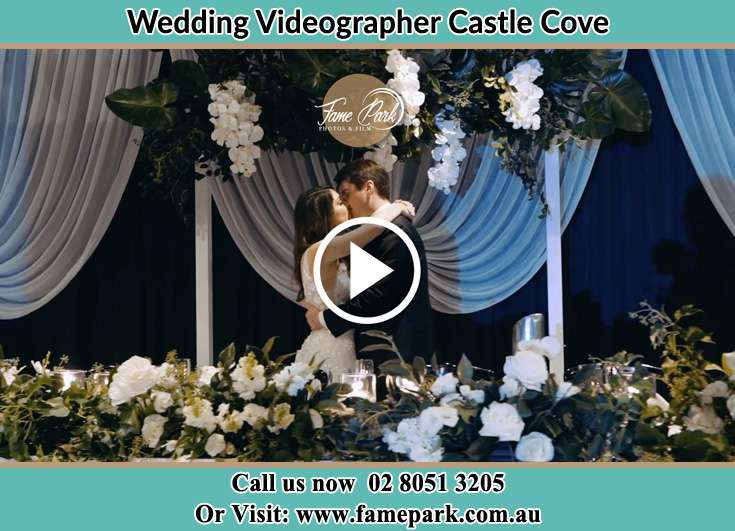 Bride and Groom kissed at the reception Castle Cove NSW 2069