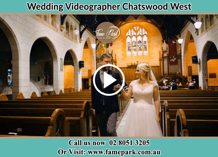 Bride and Groom walking in the aisle Chatswood West NSW 2067