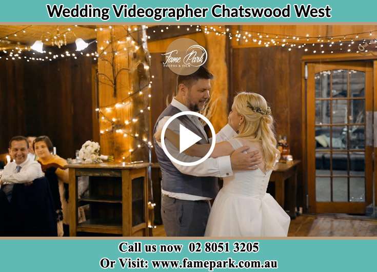 Bride and Groom looking at each other at the dance floor Chatswood West NSW 2067