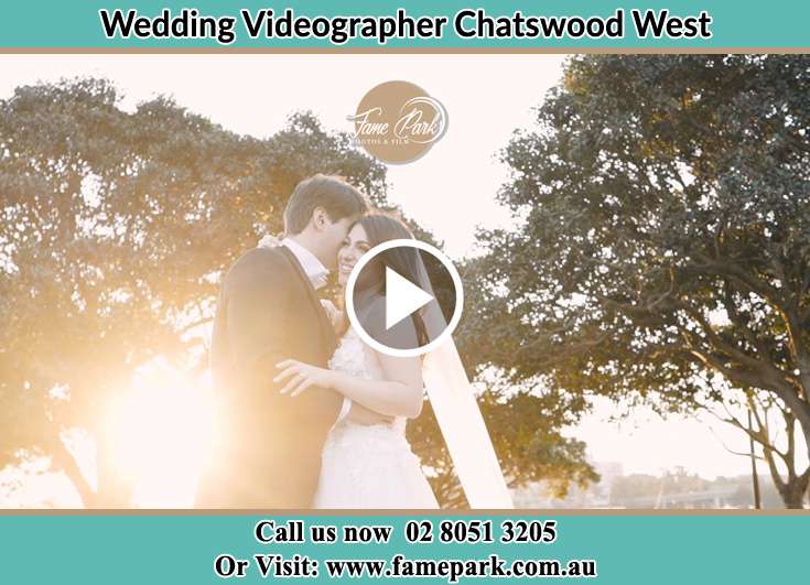 Bride and Groom hold each other at the park Chatswood West NSW 2067