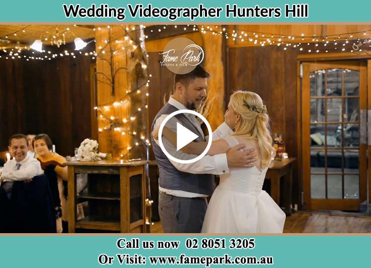 Bride and Groom looking at each other while dancing Hunters Hill NSW 2110