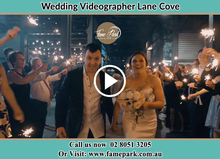 The Groom and the Bride walking though a festive crowd Lane Cove NSW 2066