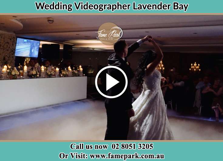 The newlyweds dancing on the dance floor Lavender Bay NSW 2060