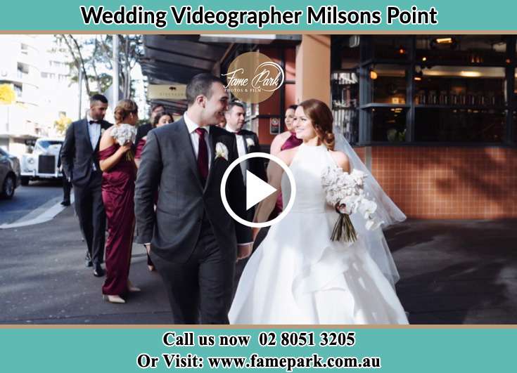 The Groom and the Bride walking in the streets Milsons Point NSW 2061