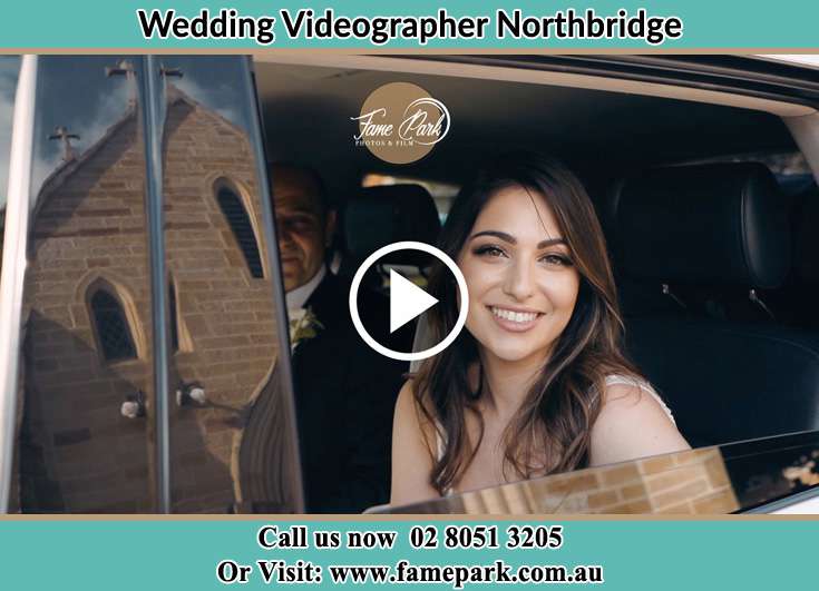 Bride inside the bridal car Northbridge NSW 2063